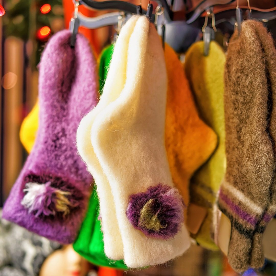 Colorful mittens