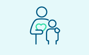 Adult and child icon
