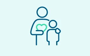 Adult and child icon