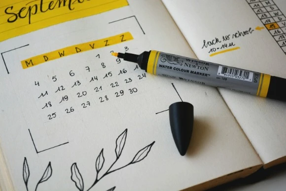 Calendar with a Marker