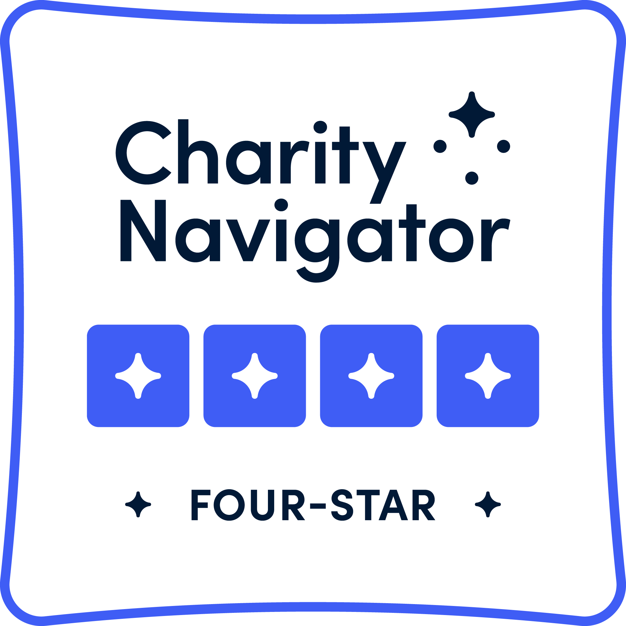 Charity Navigator four stars rating badge Image